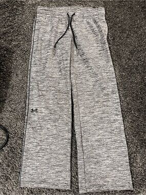 Grey Heathered Under Armour Fleece Sweatpants Size Medium Coldgear Storm